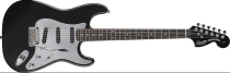 Fender Squier Standard Stratocaster Black and Chrome (Special Edition)